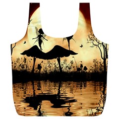 Cute Little Dancing Fairy In The Night Full Print Recycle Bag (xl) by FantasyWorld7