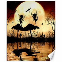 Cute Little Dancing Fairy In The Night Canvas 11  X 14  by FantasyWorld7