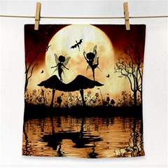 Cute Little Dancing Fairy In The Night Face Towel by FantasyWorld7