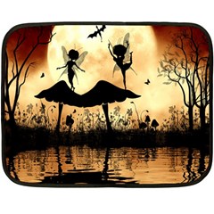 Cute Little Dancing Fairy In The Night Fleece Blanket (mini) by FantasyWorld7