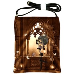 Little Dark Fairy In The Night Shoulder Sling Bag by FantasyWorld7