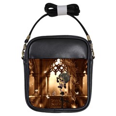 Little Dark Fairy In The Night Girls Sling Bag by FantasyWorld7