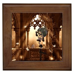 Little Dark Fairy In The Night Framed Tile by FantasyWorld7