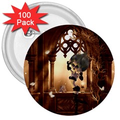 Little Dark Fairy In The Night 3  Buttons (100 Pack)  by FantasyWorld7