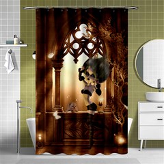 Little Dark Fairy In The Night Shower Curtain 48  X 72  (small)  by FantasyWorld7