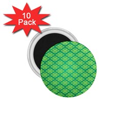 Pattern Texture Geometric Green 1 75  Magnets (10 Pack)  by Mariart