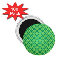 Pattern Texture Geometric Green 1 75  Magnets (100 Pack)  by Mariart