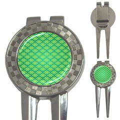 Pattern Texture Geometric Green 3-in-1 Golf Divots by Mariart