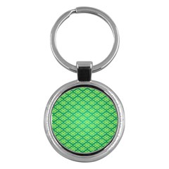 Pattern Texture Geometric Green Key Chain (round) by Mariart