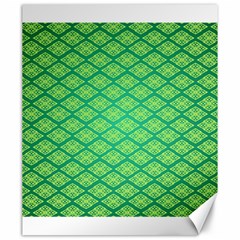 Pattern Texture Geometric Green Canvas 20  X 24  by Mariart