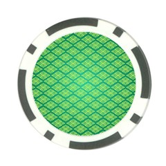 Pattern Texture Geometric Green Poker Chip Card Guard by Mariart