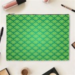 Pattern Texture Geometric Green Cosmetic Bag (XL) Front