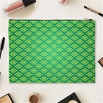 Pattern Texture Geometric Green Cosmetic Bag (XL) Back