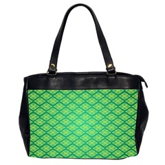 Pattern Texture Geometric Green Oversize Office Handbag (2 Sides) by Mariart