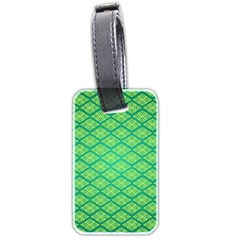 Pattern Texture Geometric Green Luggage Tag (two Sides)