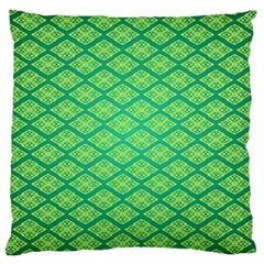 Pattern Texture Geometric Green Large Cushion Case (two Sides) by Mariart