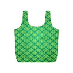 Pattern Texture Geometric Green Full Print Recycle Bag (s) by Mariart