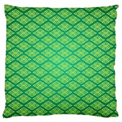 Pattern Texture Geometric Green Large Flano Cushion Case (one Side) by Mariart