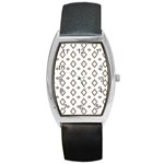 Background Texture Triangle Barrel Style Metal Watch Front