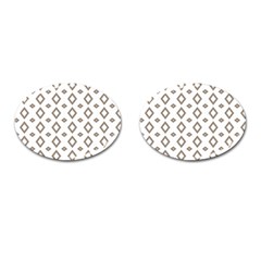 Background Texture Triangle Cufflinks (oval)