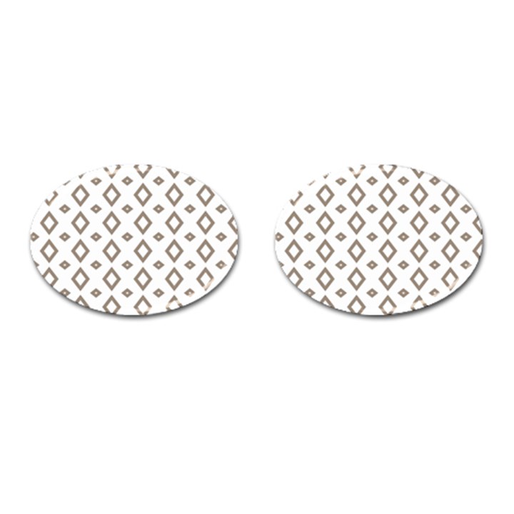 Background Texture Triangle Cufflinks (Oval)