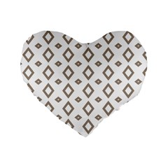 Background Texture Triangle Standard 16  Premium Heart Shape Cushions by HermanTelo