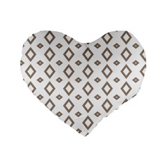 Background Texture Triangle Standard 16  Premium Flano Heart Shape Cushions