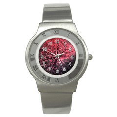 Abstract Background Wallpaper Stainless Steel Watch