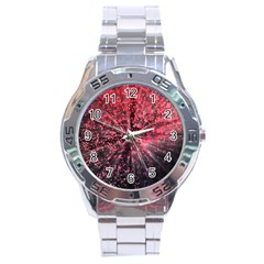 Abstract Background Wallpaper Stainless Steel Analogue Watch