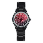 Abstract Background Wallpaper Stainless Steel Round Watch Front