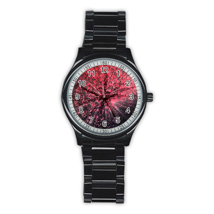 Abstract Background Wallpaper Stainless Steel Round Watch