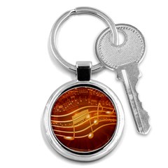 Music Notes Sound Musical Love Key Chain (round) by HermanTelo