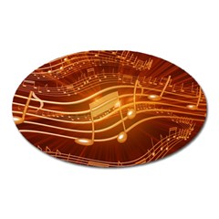 Music Notes Sound Musical Love Oval Magnet by HermanTelo