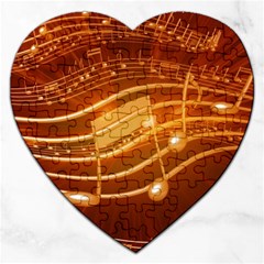 Music Notes Sound Musical Love Jigsaw Puzzle (heart) by HermanTelo