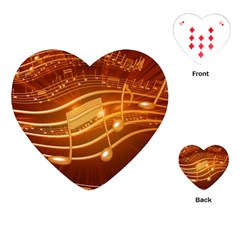 Music Notes Sound Musical Love Playing Cards Single Design (heart)