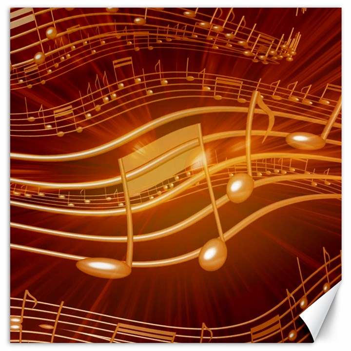 Music Notes Sound Musical Love Canvas 16  x 16 