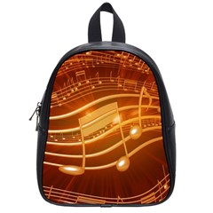 Music Notes Sound Musical Love School Bag (small) by HermanTelo