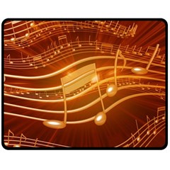 Music Notes Sound Musical Love Fleece Blanket (medium)  by HermanTelo