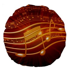 Music Notes Sound Musical Love Large 18  Premium Round Cushions