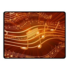 Music Notes Sound Musical Love Double Sided Fleece Blanket (small) 