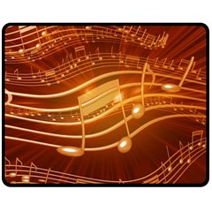 Music Notes Sound Musical Love Double Sided Fleece Blanket (medium) 