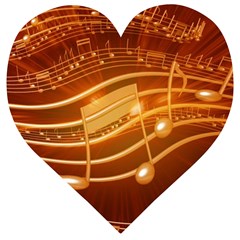 Music Notes Sound Musical Love Wooden Puzzle Heart by HermanTelo