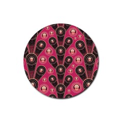 Background Abstract Pattern Rubber Coaster (round)  by HermanTelo