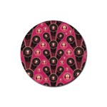 Background Abstract Pattern Rubber Round Coaster (4 pack)  Front