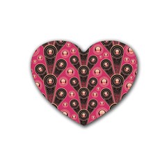 Background Abstract Pattern Rubber Coaster (heart) 