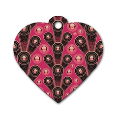 Background Abstract Pattern Dog Tag Heart (two Sides)