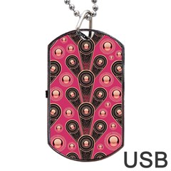 Background Abstract Pattern Dog Tag Usb Flash (one Side)