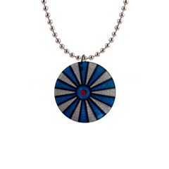 Darts Throw 1  Button Necklace by HermanTelo