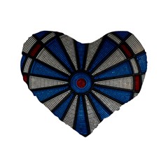 Darts Throw Standard 16  Premium Flano Heart Shape Cushions