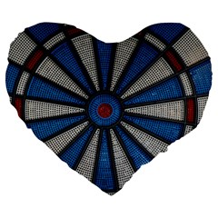 Darts Throw Large 19  Premium Flano Heart Shape Cushions